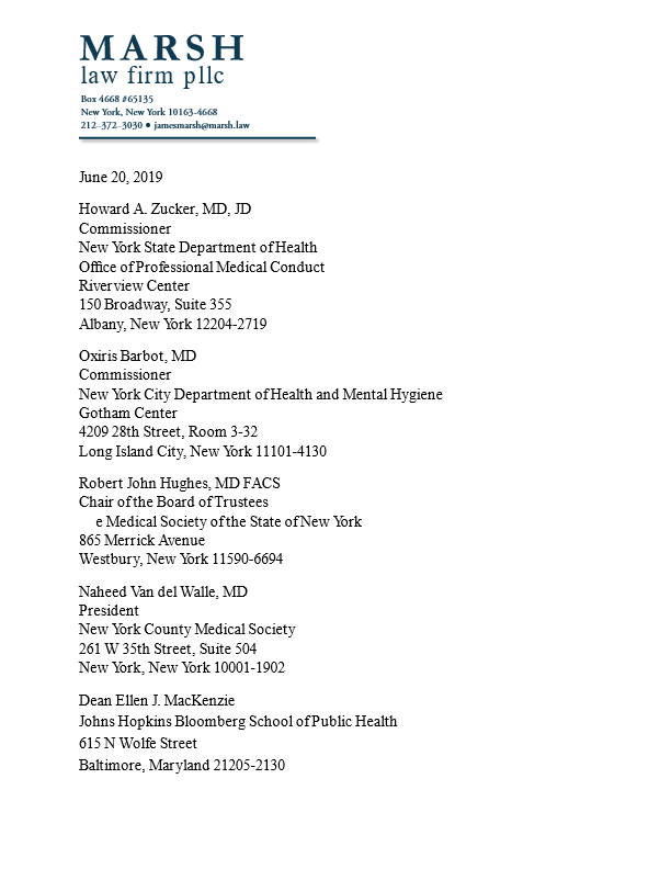 Investigation of Dr. Reginald MacGregor Archibald Marsh Law Firm