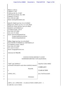 Amy et. al. v. Apple Inc. - Complaint « Marsh Law Firm