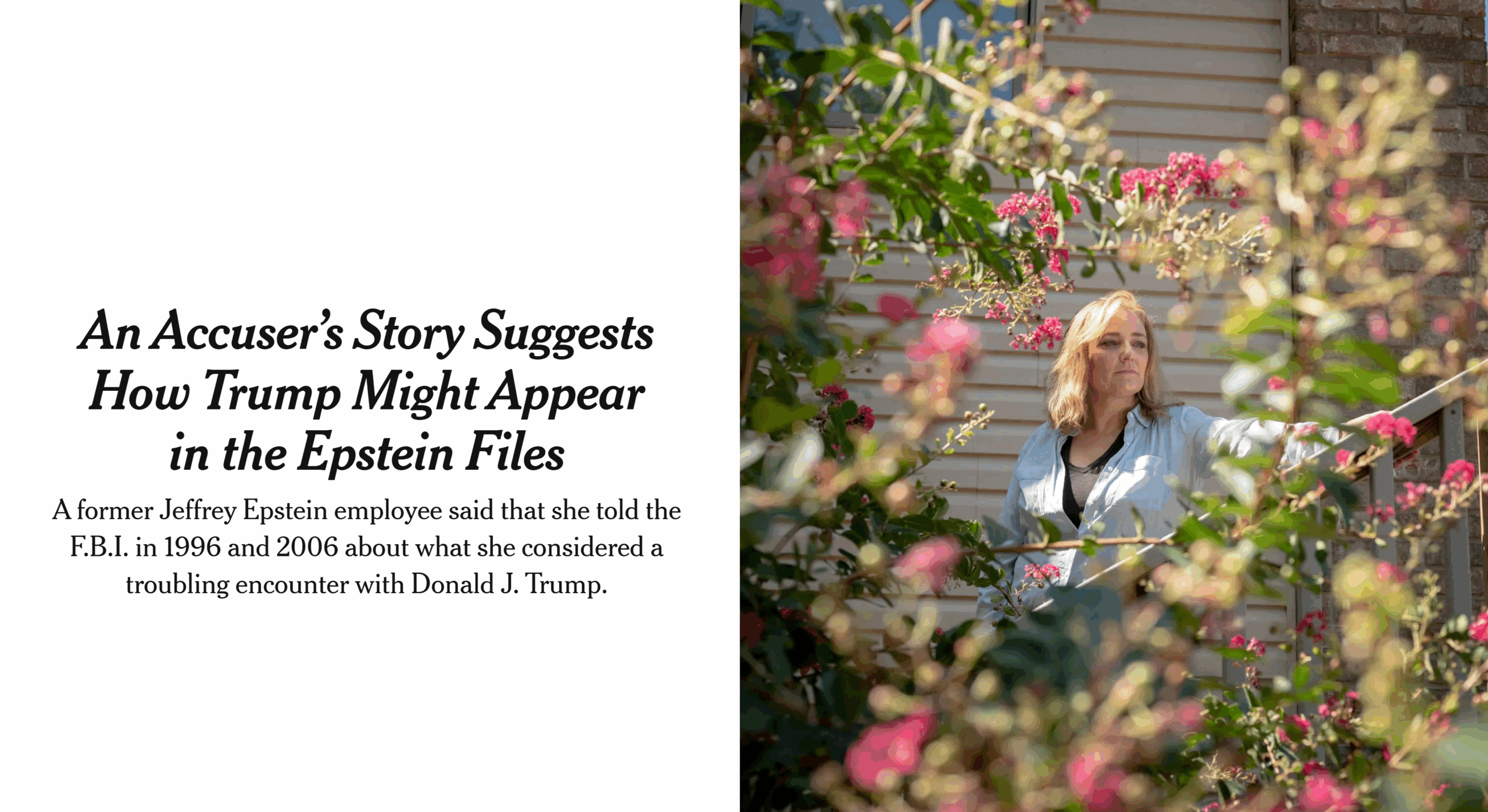 https://www.nytimes.com/2025/07/20/us/politics/epstein-employee-trump-investigation.html - Marsh Law Firm https://www.nytimes.com/2025/07/20/us/politics/epstein-employee-trump-investigation.html